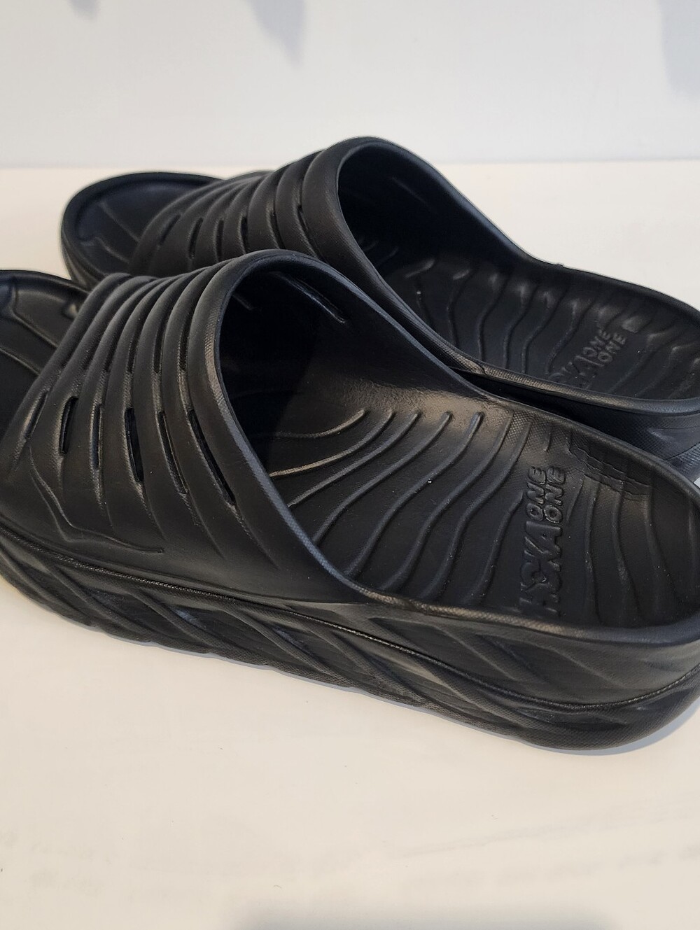HOKA ONE ONE Ora Recovery Slide 2 Black Comfort Sandals Men's 11 Shoes